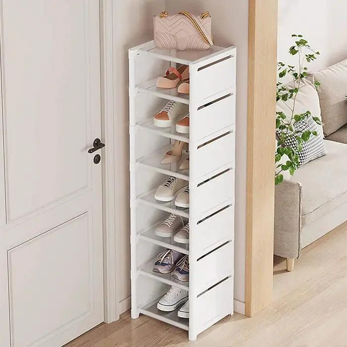 Étagère à chaussures petite armoire à chaussures élargie contre le mur porte étagère à chaussures pe