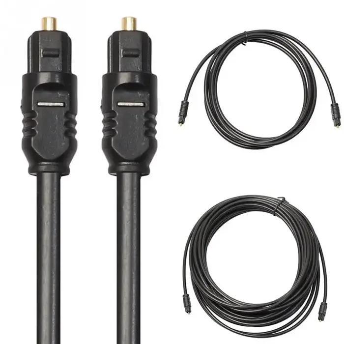 Câble Audio optique numérique plaqué or pour Toslink, 1m 1.5m 2m 3/5m 10m 15m 20m SPDIF MD DVD, câbl