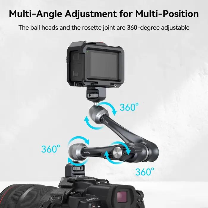 SmallRig Bras à rosace de 11 pouces 360 ° Bras magique réglable pour moniteur DSLR, accessoires de