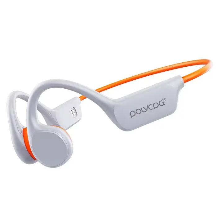 POLVCDG casque à Conduction osseuse IPX8 32GB Bluetooth 5.3 casque de natation sans fil avec Microph