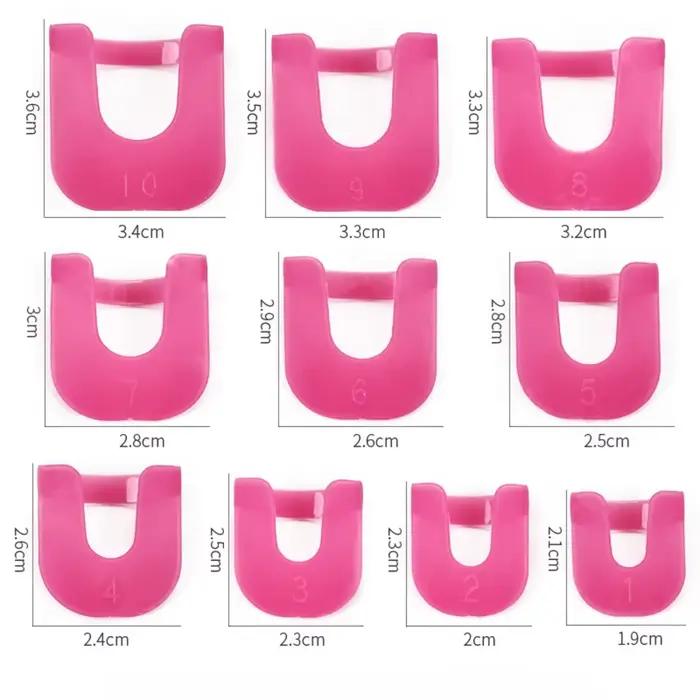 Bouclier de vernis en forme de courbe G, 26 pièces/ensemble, 10 tailles, protection des ongles, couv