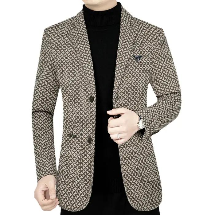 Nouvelle Collection Printemps 2026 – Blazer Homme Décontracté Chic pour le Bureau – Veste de Costume