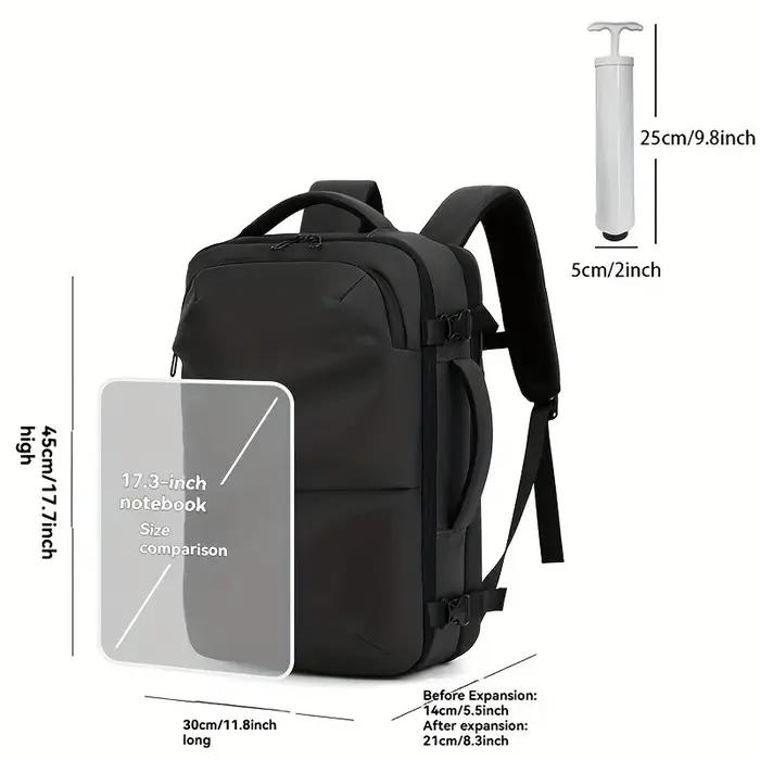 Sac à dos pour ordinateur portable étanche multifonctionnel de grande capacité sous vide pour hommes