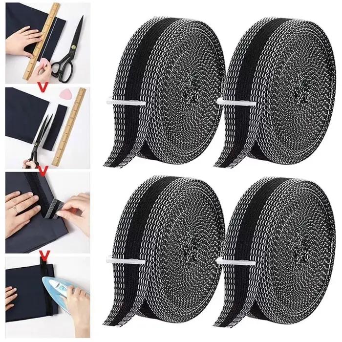 1/2/3/5M pantalon bord raccourci auto-adhésif pantalon bouche pâte fer-sur ourlet bande pantalon tis