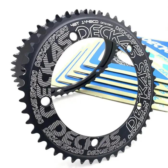 Deckas 144BCD engrenage fixe Fixie anneau de chaîne rond vélo de piste 44T-58T dent 144 Bcd roue den