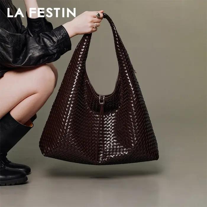 Sac à main pour femme LA FESTIN, nouvelle tendance, sac à bandoulière, sac tissé, grand sac à main,
