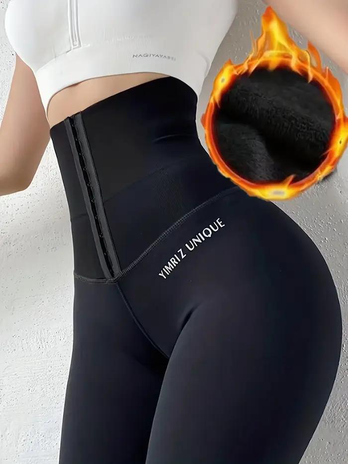 Leggings velours femme ceinture croisée - Taille haute ventre sans chute pour yoga automne hiver