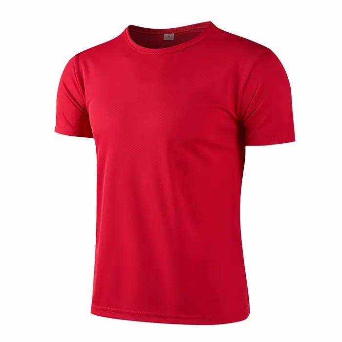 T-shirt de sport à col rond à séchage rapide pour homme, chemise de fitness, entraîneur de course, r