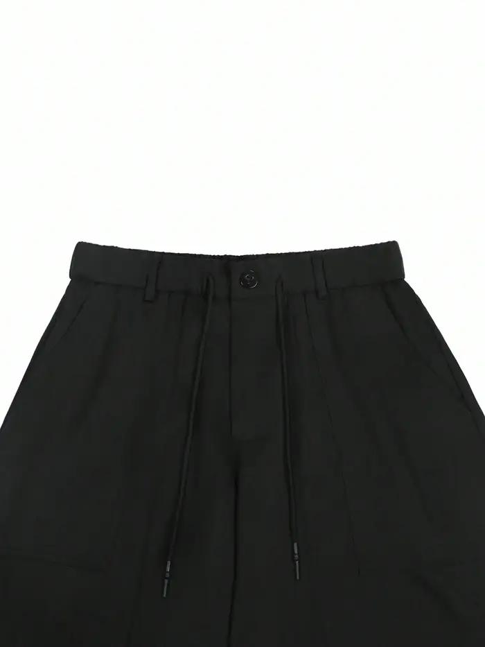 Shorts de travail pour hommes grande taille avec grandes poches inclinées, style confortable et tendance pour un usage quotidien, vêtements polyvalents pour hommes