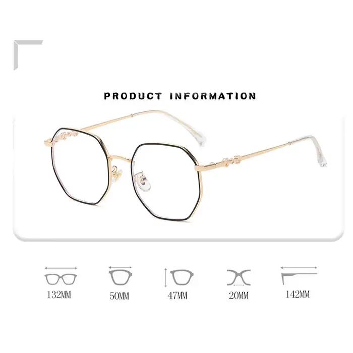 Monture de lunettes bloquant la lumière bleue classique pour femmes, lunettes à charnière à ressort