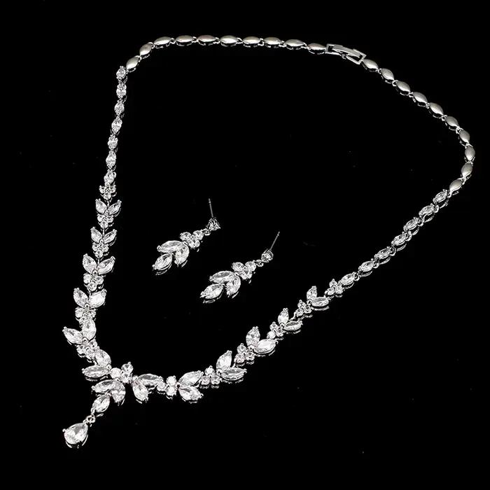 Emmaya – ensemble de bijoux exquis pour femmes, accessoires de fête de mariage, boucles d'oreilles e