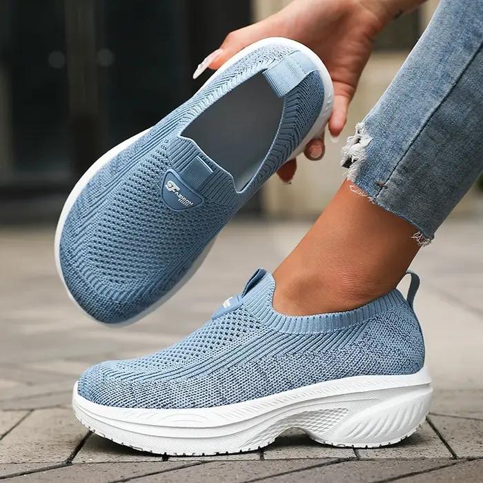 Femmes maille large dernière chaussure respirant doux baskets anti-dérapant résistant à l'usure en p