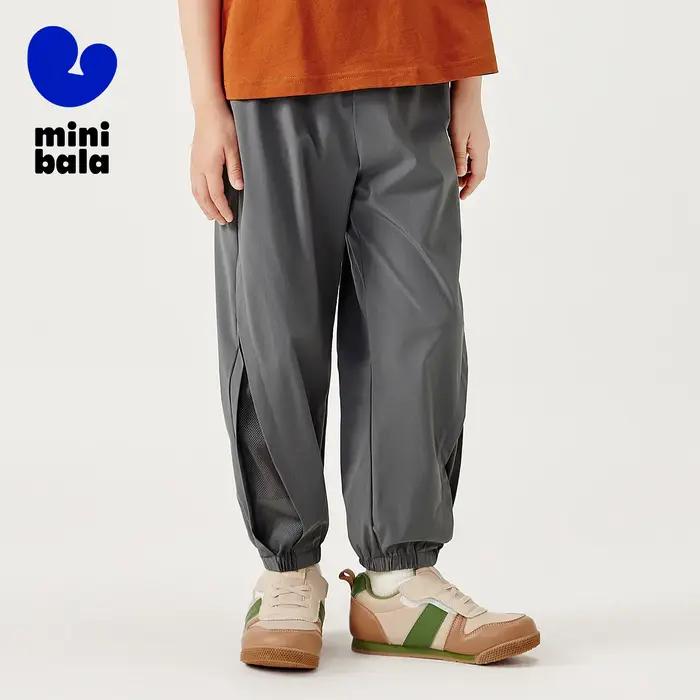 Mini Bala Pantalons d'été en maille pour garçons et filles, pantalons d'école à haute élasticité pou