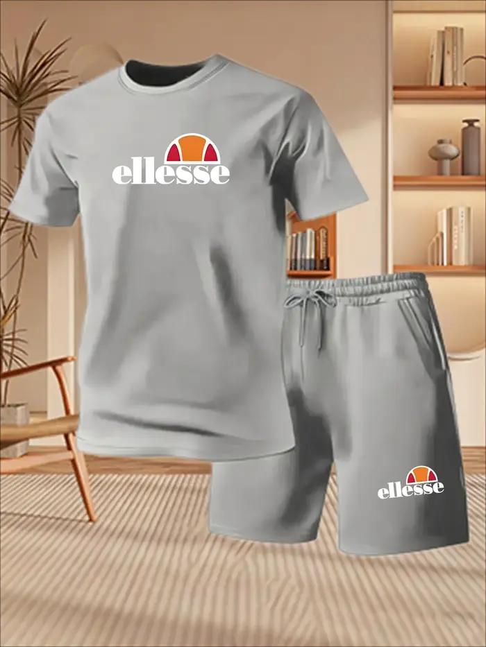Nouveautés d'été pour hommes, vêtements de sport décontractés pour l'extérieur, t-shirt imprimé, ens