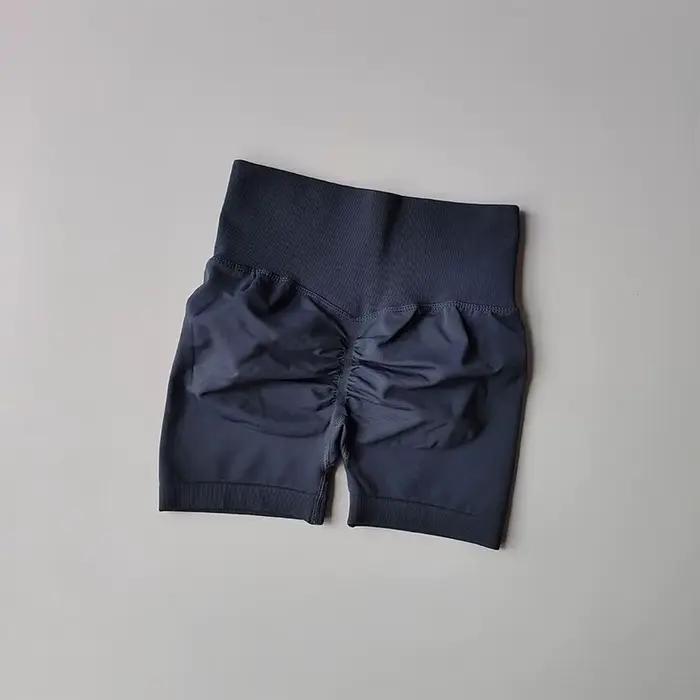 Short sport de levage des hanches pour femmes coupe taille haute amincissant confortable séchage rapide pour course fitness entrainement sportif élégance activité physique
