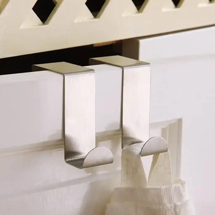 Crochet de tiroir réversible en acier inoxydable, 2-20 pièces, pour porte d'armoire, porte de placar