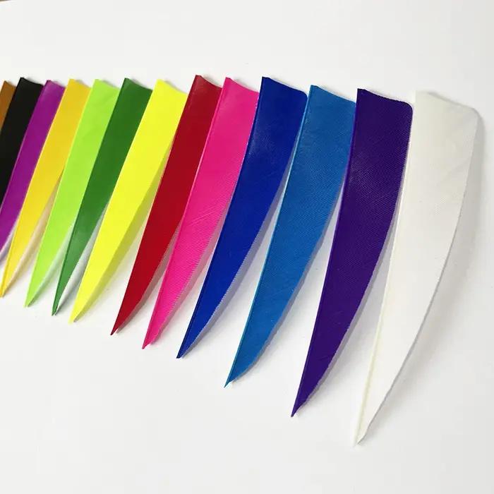 Plumes de flèche en carbone de 4 pouces, 50 pièces, bouclier RW coupé, plumes de turquie, Fletches,