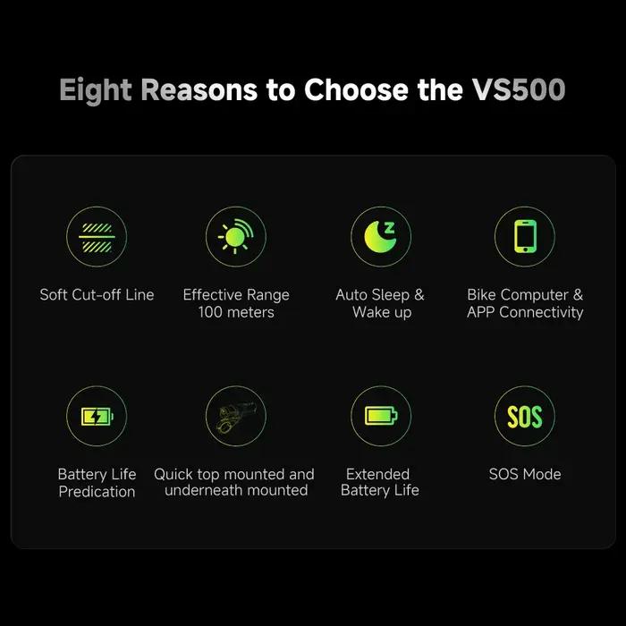 IGPSPORT VS500 feu avant de vélo intelligent 500 Lumen vtt lampe de vélo de route phare lampe de poc