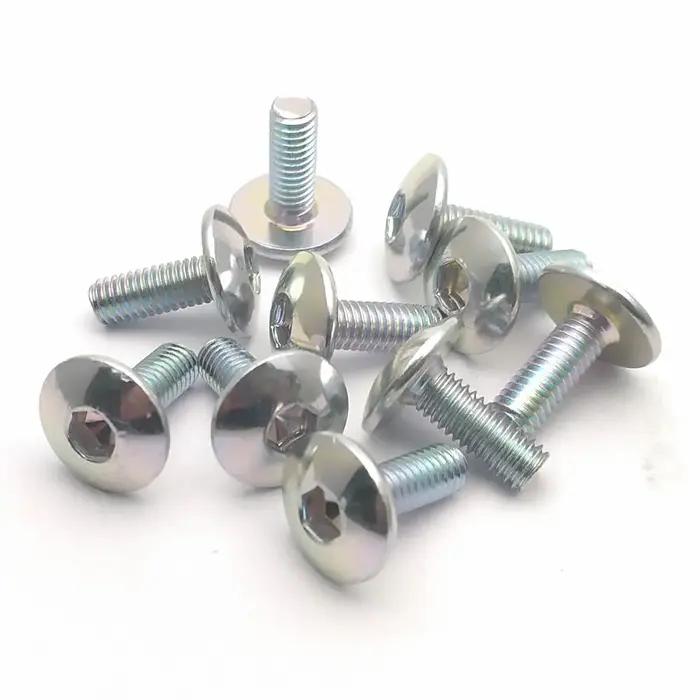 Lot de 10 boulons de vis de couvercle en plastique argenté M6 pour moto, Scooter, ATV, cyclomoteur,