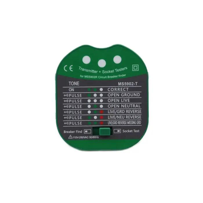 Détecteur de disjoncteur multifonctionnel automatique MS5902, testeur de prise de fusible avec récep