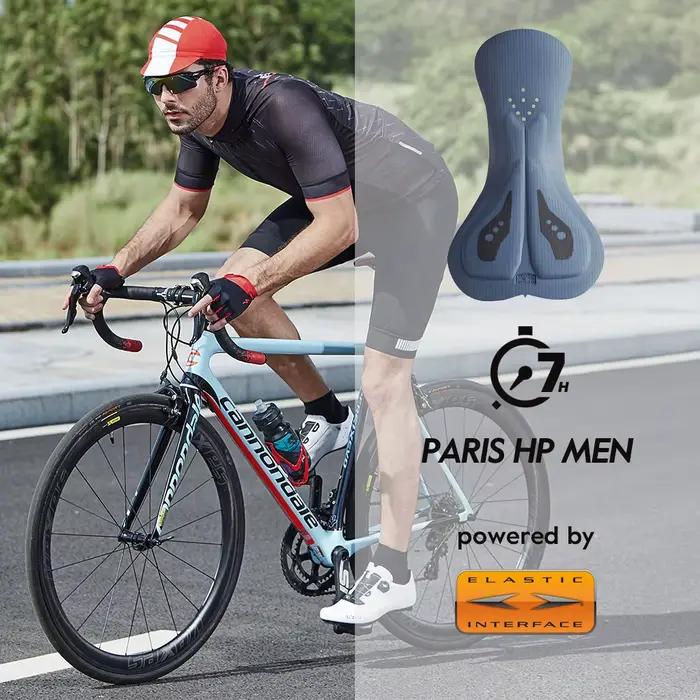 Short cyclisme hommes RION cuissard rembourré longue distance VTT coupe ajustée interface élastique