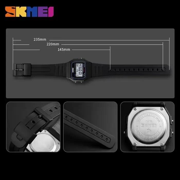 SKMEI 1412 mode femmes montre numérique affichage étanche Date semaine femme montre-bracelet sport C