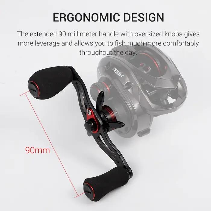 Noeby-Baitcasting Reel, Max Drag, Gear Ratio 7.3:1, Magnetic Former System,11 + 1BB,Low Profile, Bat