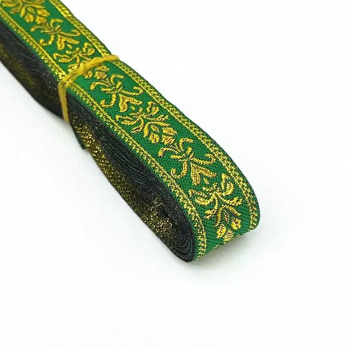 Ruban brodé ethnique Vintage, couleur or argent, 7 yards, 20mm 25mm, garniture en dentelle Boho, sac