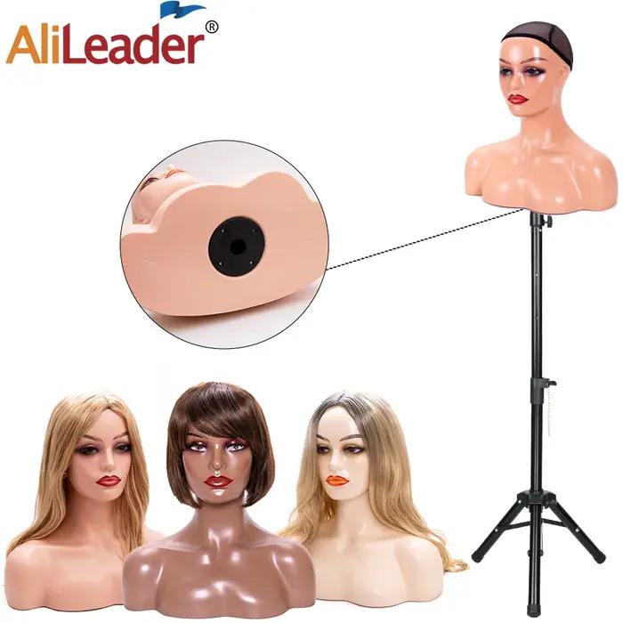 Tête de mannequin femme avec épaule tête de mannequin buste support de tête de perruque avec maquill