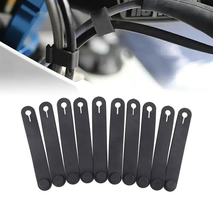 Cadre en caoutchouc pour moto, 10 pièces, fixation du câble, faisceau de câbles, attache du cordon d