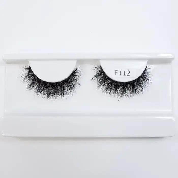 Cils de vison naturels de haute qualité mode classique doux pleine bande cils maquillage 12mm cils d