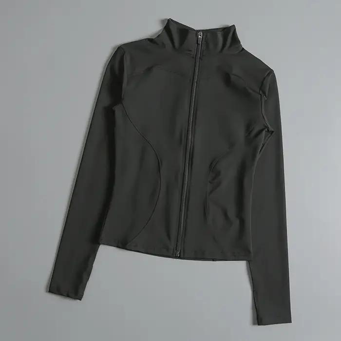 Veste de sport zip-up pour femme Gym Fitness - Veste d'entraînement recadrée pour le yoga et la course