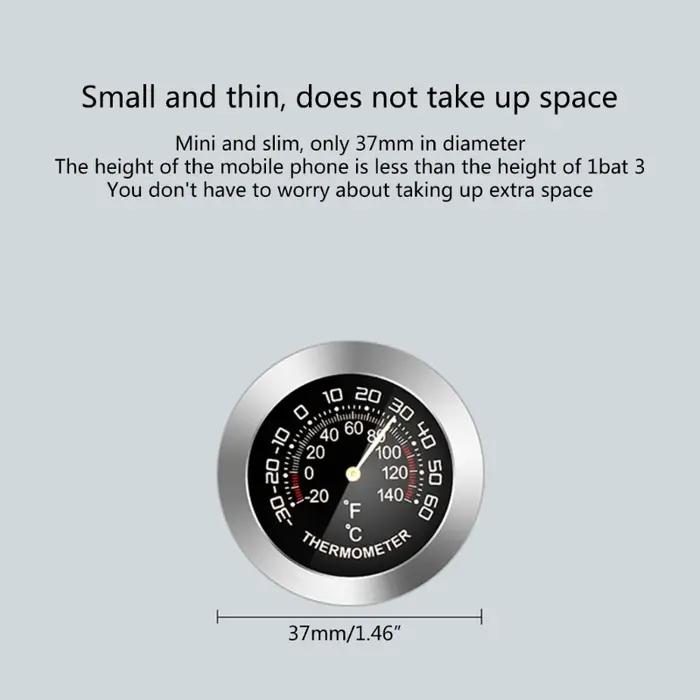 Mini thermomètre/hygromètre analogique en métal mécanique pour voiture, détecteur de température/hum