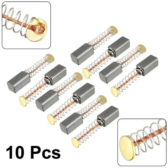 Balais de carbone pour moteurs électriques, 10x5x5mm, pièces de rechange pour outils de perceuse éle