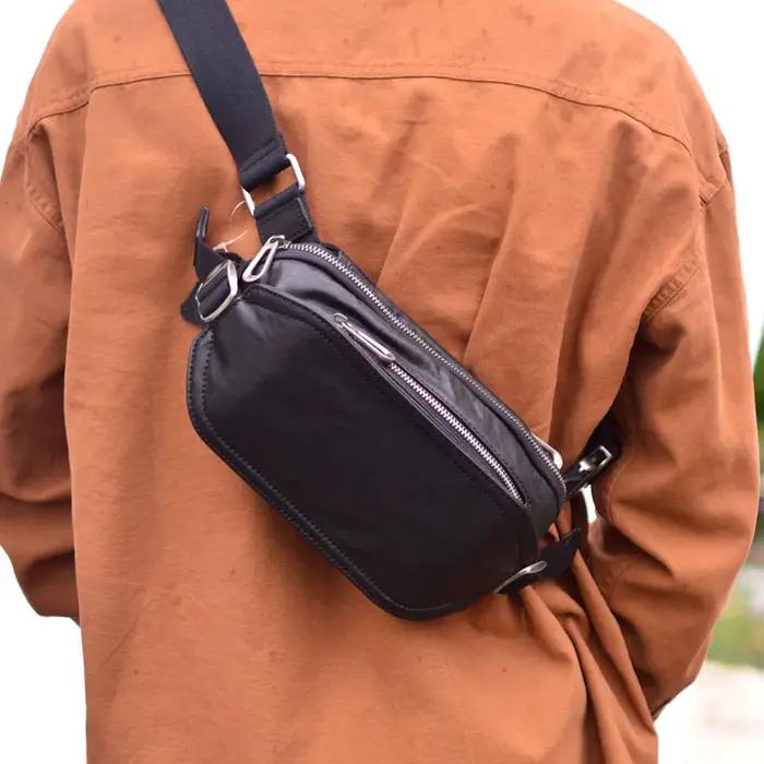 Gland TOO-Sac à Bandoulière en Cuir pour Homme, Petit Sac à Bandoulière Baotou, Couche Cirhide, Busi