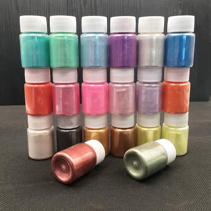 10g caméléon Mica perle ongles paillettes poudre haute brillance néon poudre Fine aurore nacré manuc