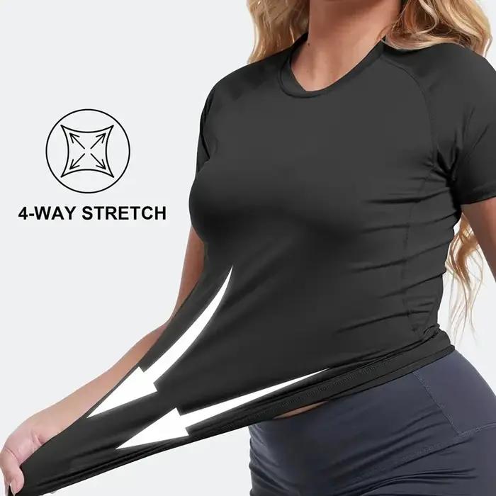 Chemise de Compression à manches courtes imprimé araignée pour femmes, T-Shirt d'athlétisme, de cour