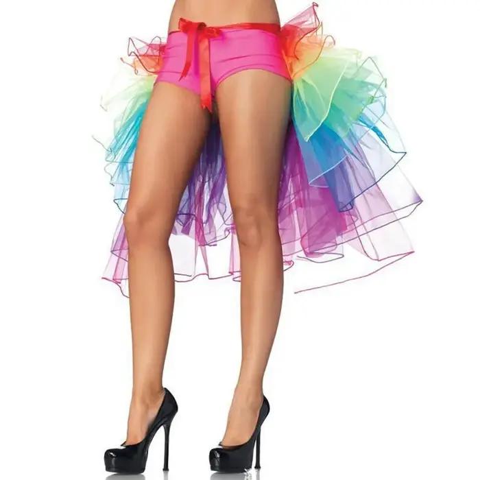 Jupe Tutu superposée arc-en-ciel pour femmes, jupe Tutu de danse en Tulle pour Clubwear, carnaval, f