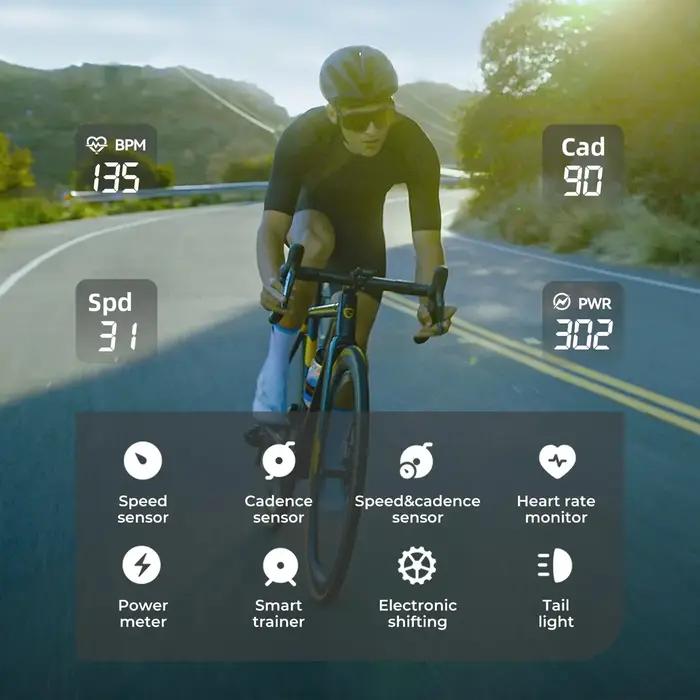 Ordinateur de vélo GPS GEOID navigation intelligente écran couleur odomètre sans fil ANT+ Wi-Fi compteur de vitesse pour cyclisme exploration découverte performance