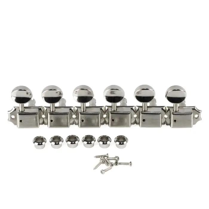 FLEOR – ensemble de têtes de guitare électrique Vintage 6 en ligne, Nickel argent, accordeurs, touch