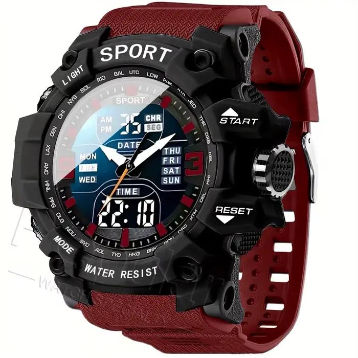 Montres de sport pour hommes et femmes, aiguilles tactiques, grand cadran, montre étanche, minuterie éclairée, réveil