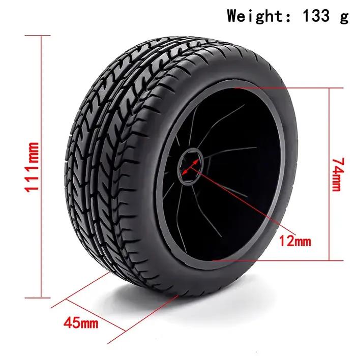 Pneus de camion de parcours court 112mm 1/10, roue hexagonale de 12mm pour voiture Slash Arrma Sento