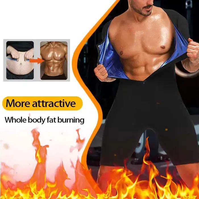 Sweat-shirt sauna 3 en 1 pour hommes perte de poids modelage corps combinaison fitness thermique activité physique musculation fitness silhouette sculptée performances sportives
