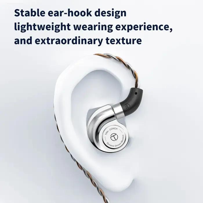 TRN Conch-Écouteurs intra-auriculaires dynamiques à diaphragme en diamant DLC