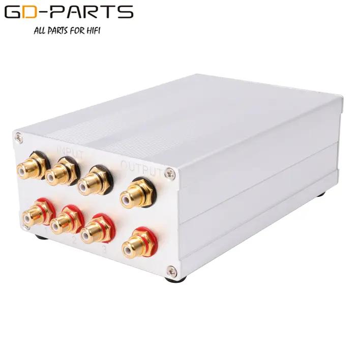 Commutateur de changement de sélecteur de sources de signal audio, répartiteur 1:3 1:4, châssis en a