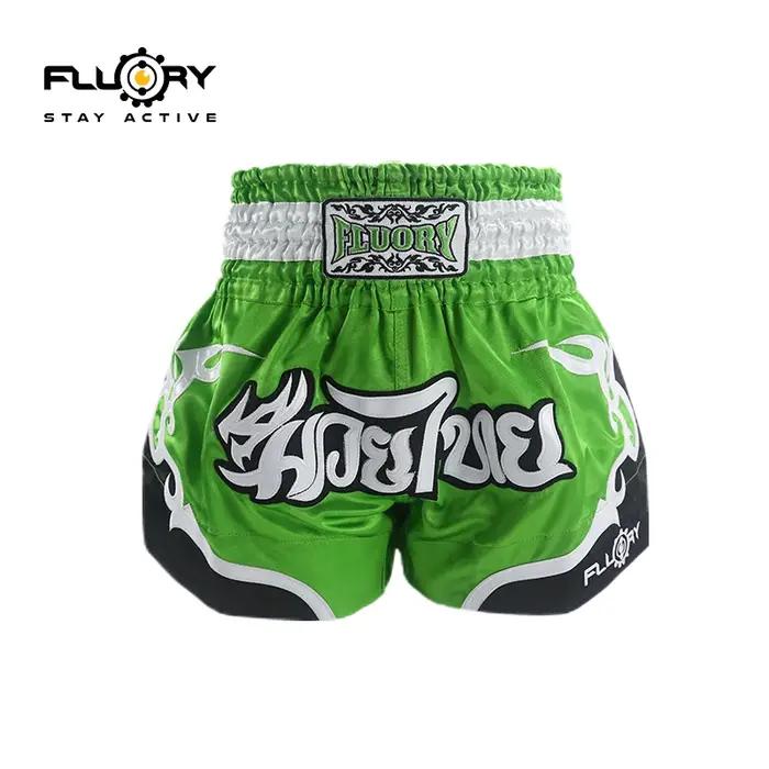 Fluory Thai boxe court hommes femmes enfants Fairtex Shorts MMA shorts pantalons de boxe Shorts brod