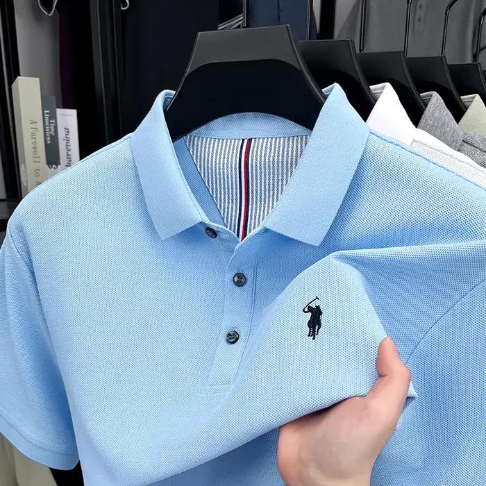 100% coton manches courtes polo shirt Summer New respirant hommes t - shirt marque haut de gamme Pau