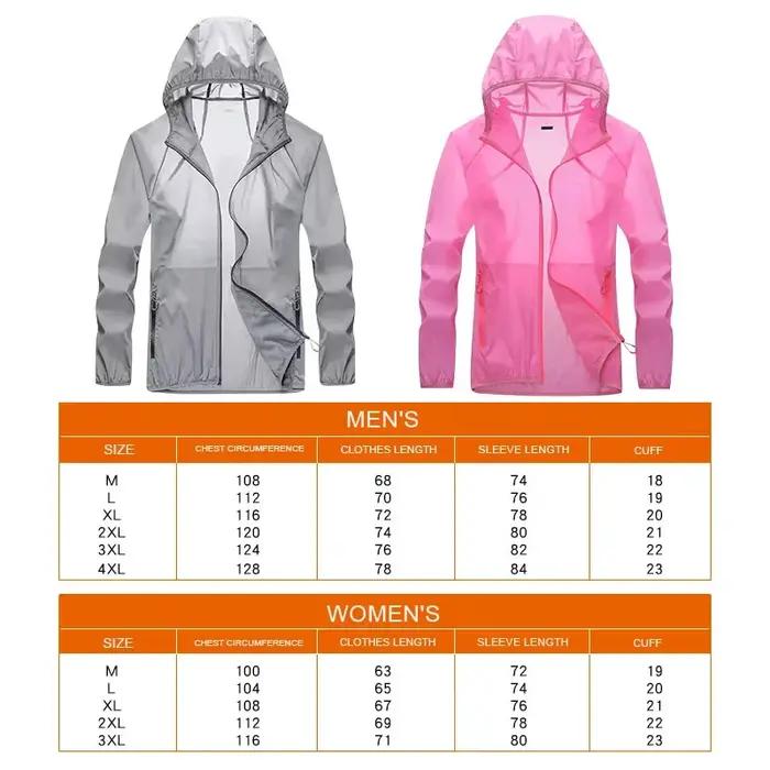 Veste pluie golf imperméable légère - Protection UV séchage rapide - Homme femme sports extérieur