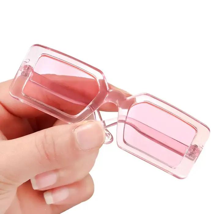 Lunettes de soleil à beurre miniatures pour animaux de compagnie, monture carrée, accessoires Blythe