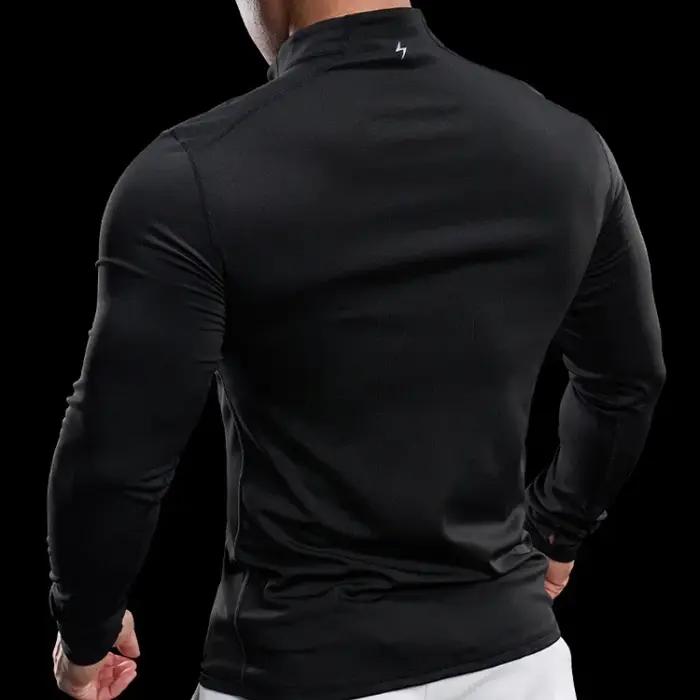 Veste de sport zippée à manches longues pour hommes, Économie de haute qualité, vaccage rapide, Gym,